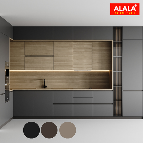 Tủ bếp hiện đại sang trọng với đảo bếp và vật liệu cao cấp | ALALA510