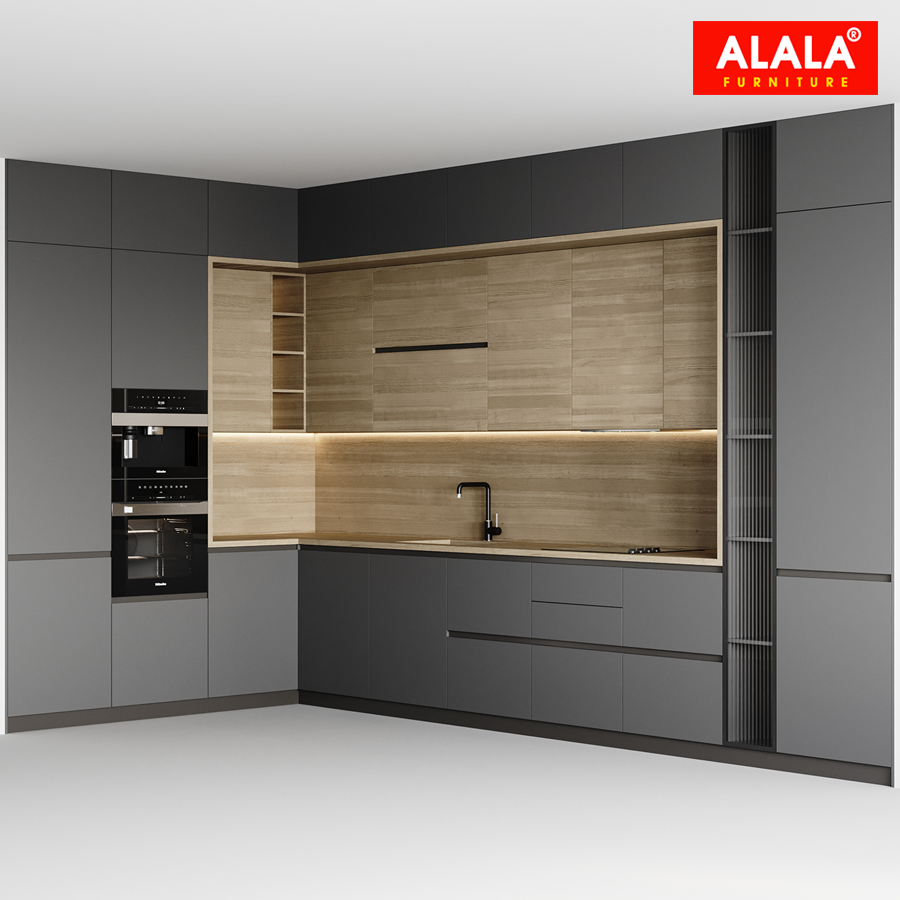 Tủ bếp hiện đại sang trọng với đảo bếp và vật liệu cao cấp | ALALA510