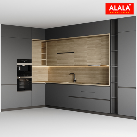 Tủ bếp hiện đại sang trọng với đảo bếp và vật liệu cao cấp | ALALA510