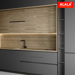 Tủ bếp hiện đại sang trọng với đảo bếp và vật liệu cao cấp | ALALA510