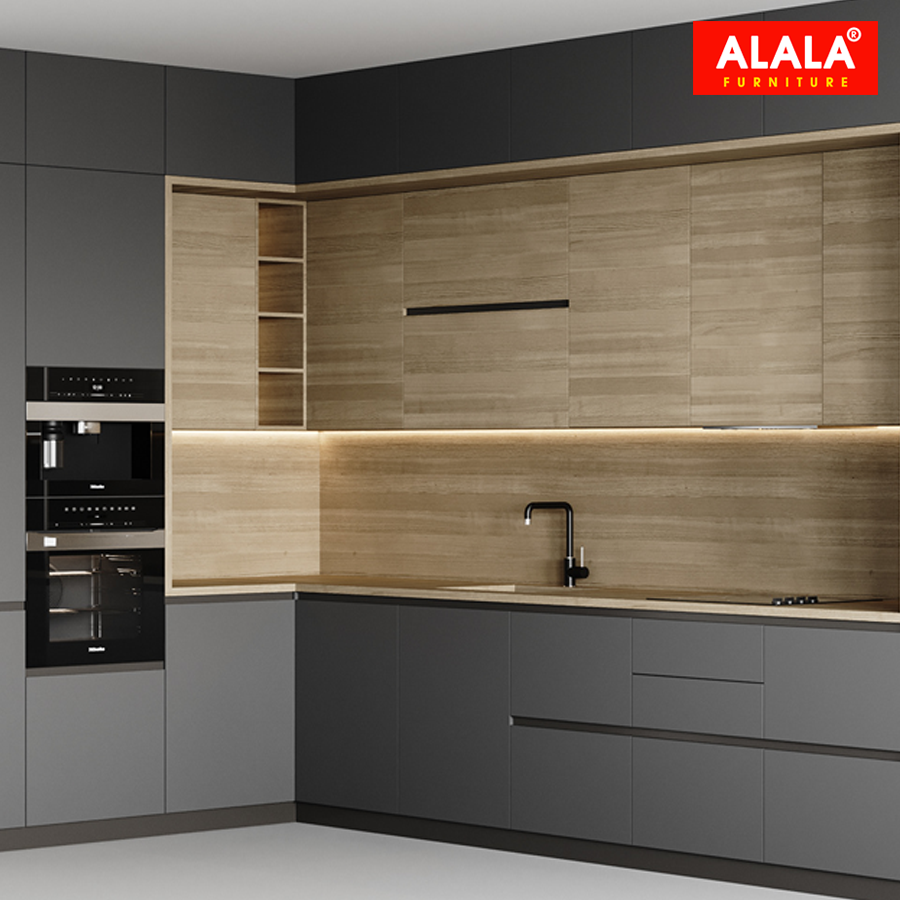 Tủ bếp hiện đại sang trọng với đảo bếp và vật liệu cao cấp | ALALA510