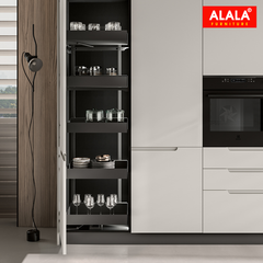 Tủ bếp chữ L hiện đại tối ưu công năng cho căn hộ trẻ | ALALA504