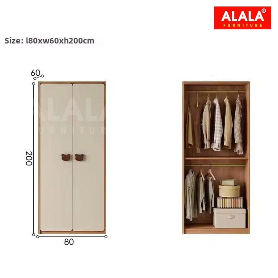 Tủ quần áo trẻ em ALALA1310 - xu hướng nội thất thông minh cho bé