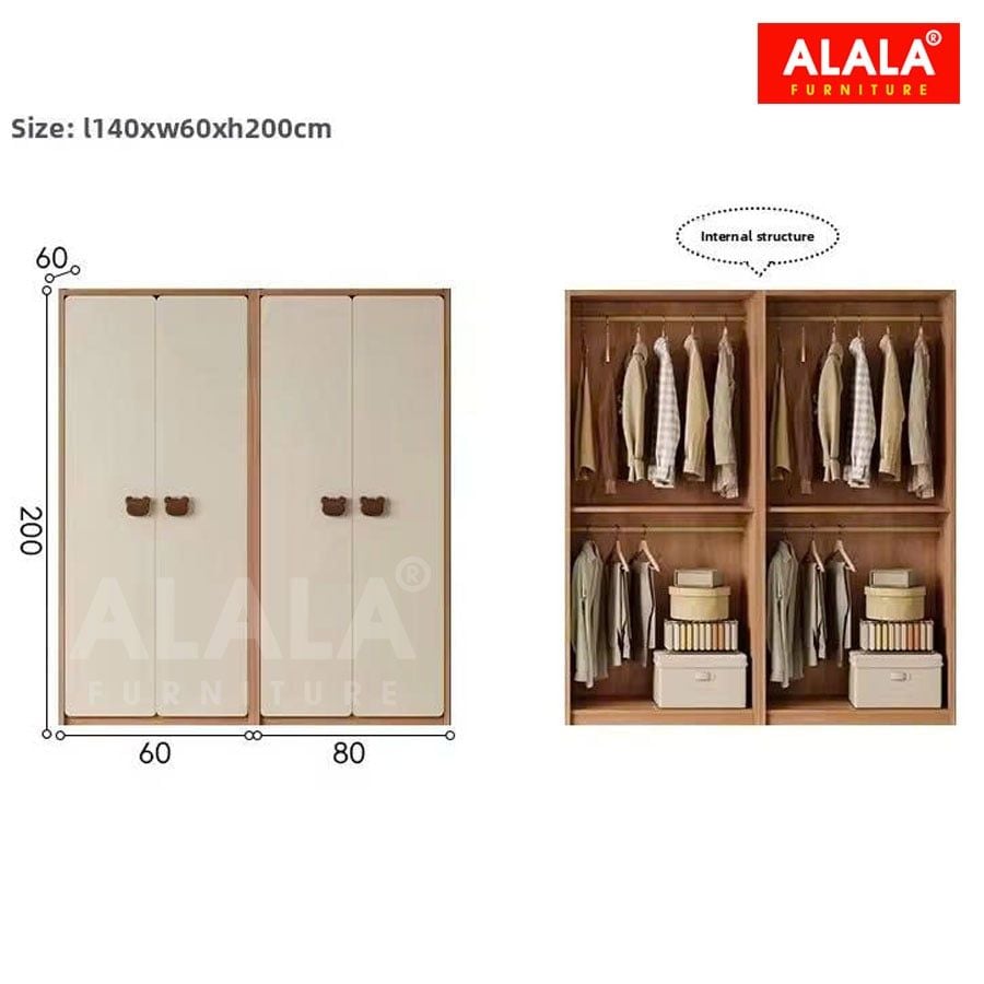 Tủ quần áo trẻ em ALALA1310 - xu hướng nội thất thông minh cho bé