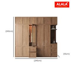 Tủ quần áo ALALA1065 | thiết kế hiện đại, tối ưu lưu trữ cho phòng ngủ sang trọng