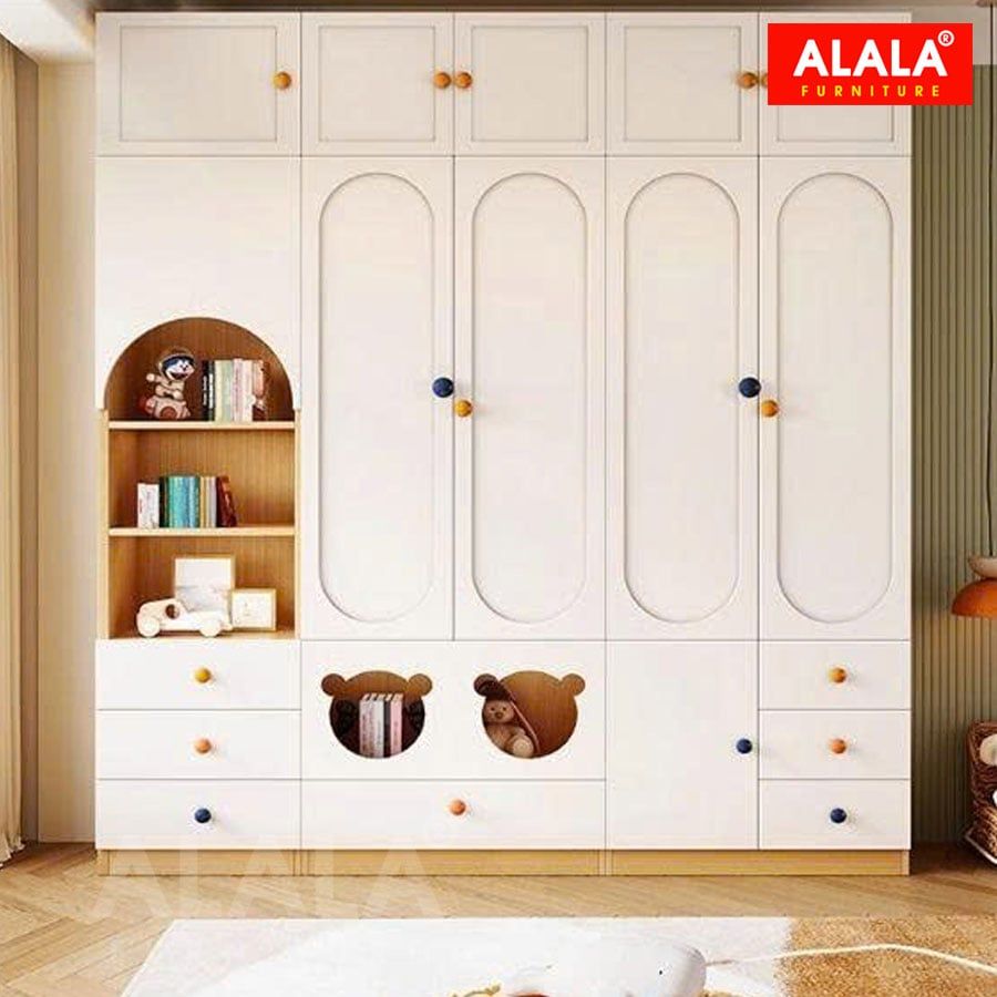 Tủ quần áo trẻ em ALALA1300 – gỗ cao cấp, an toàn cho bé