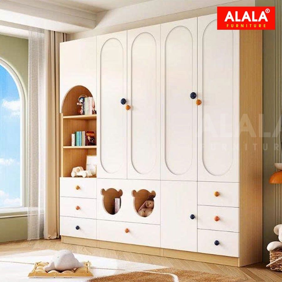 Tủ quần áo trẻ em ALALA1300 – gỗ cao cấp, an toàn cho bé