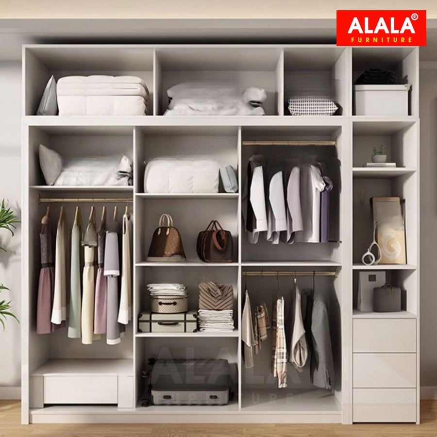 Tủ quần áo ALALA1068 cánh Acrylic - Giải pháp tối ưu cho phòng ngủ hiện đại