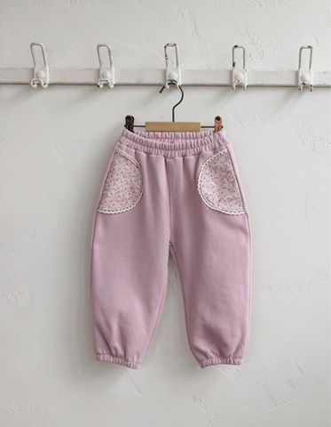 FL - Quần nỉ Kona bo gấu phối ren hoa