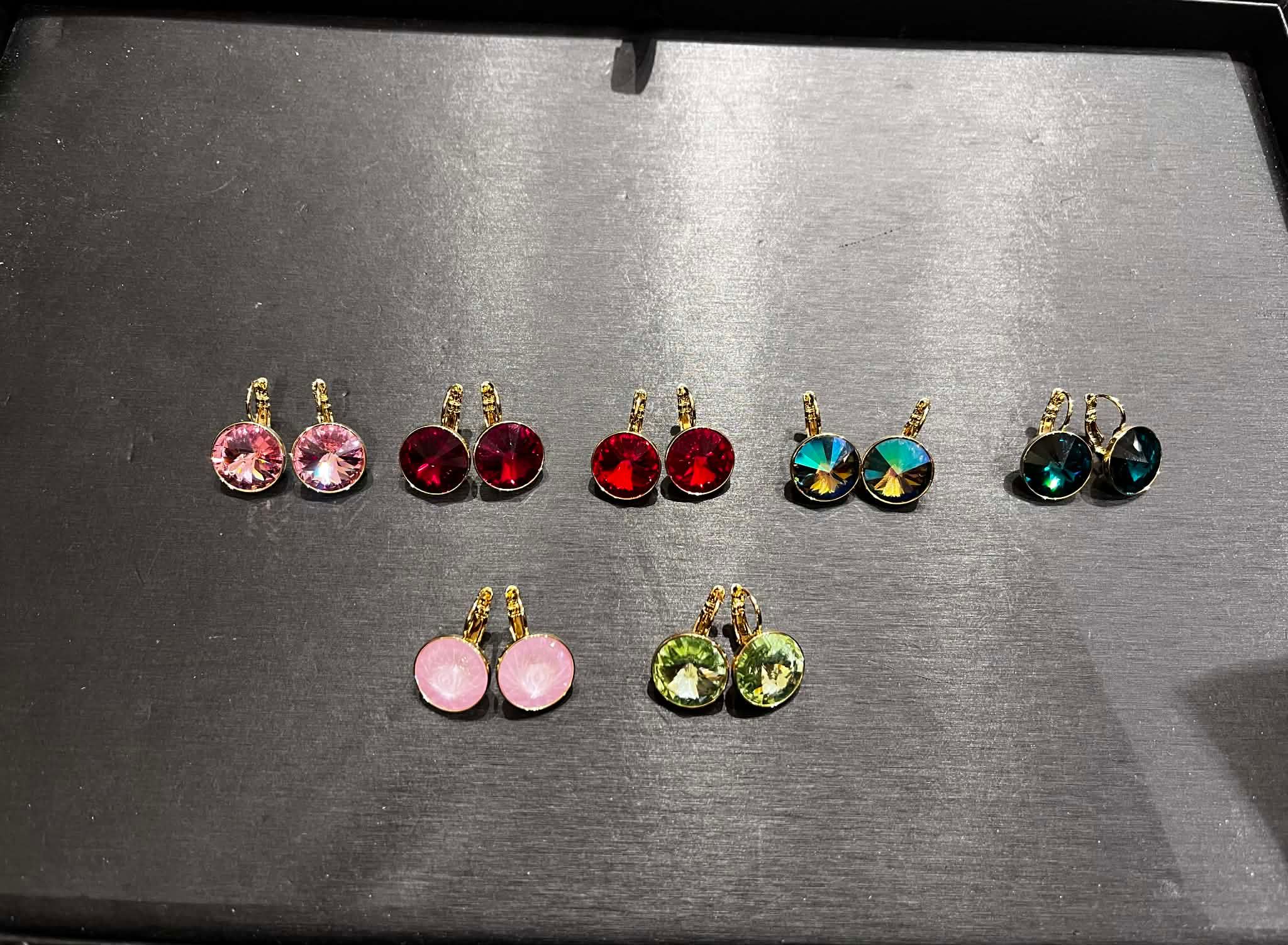 TSH - Bông pha lê tròn khung vàng