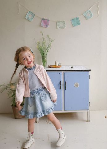 FL - Áo Cardigan Pony viền bèo