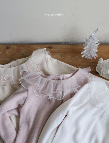 FL - Áo Evelyn cổ bèo organza