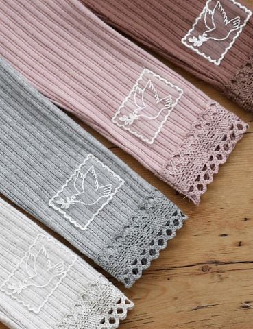 FL - Legging Dobby gấu ren