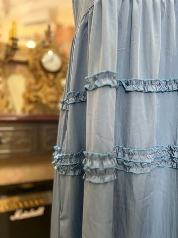 ME - SUM0226 - Mom Váy cotton sát nách thân phối bèo