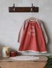 FL - AUT0326 Váy Cherry thun gấu ren tay kẻ