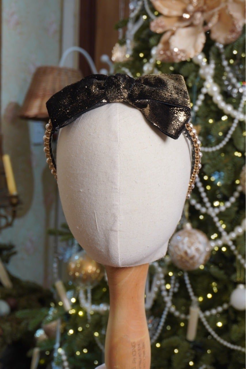 ND - Bờm nơ blink đính trai & pha lê