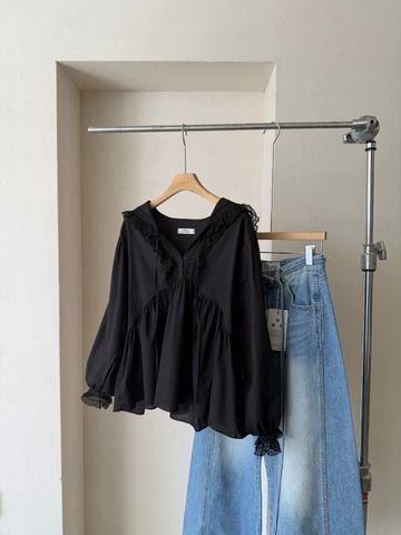 MOM - Áo Curi cổ thuỷ thủ viền ren