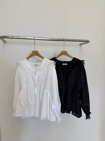 MOM - Áo Curi cổ thuỷ thủ viền ren