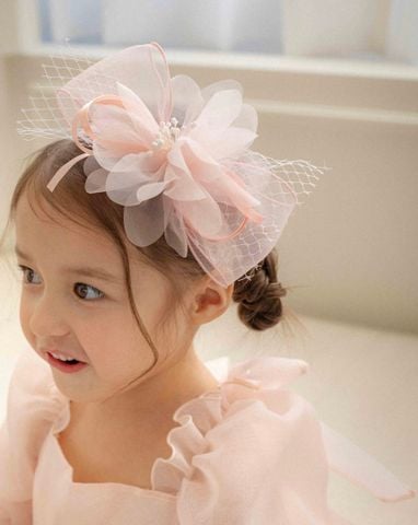 HBB - 0126  Turban Seryl hoa hồng