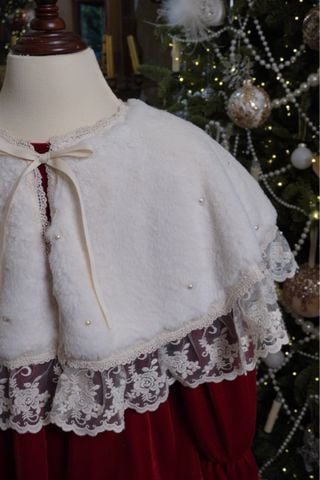 EC - Áo choàng lông Mink Shouder đính trai