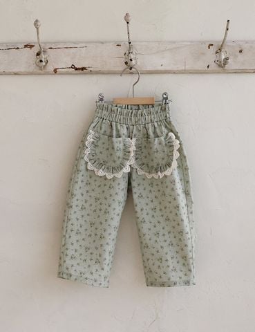 FL - Quần Singha hoa nhí túi viền ren