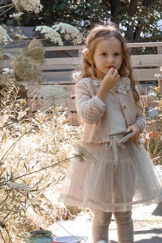 FL - ATU0326 Áo Cardigan Laem cổ ren