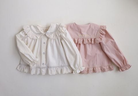 FL - Áo Chelly Blouse cổ sen thuỷ thủ viền ren