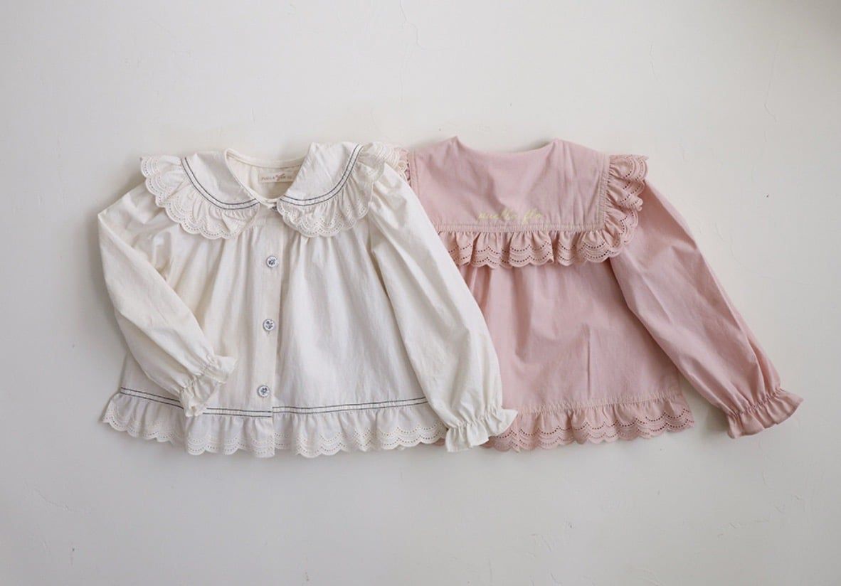 FL - Áo Chelly Blouse cổ sen thuỷ thủ viền ren