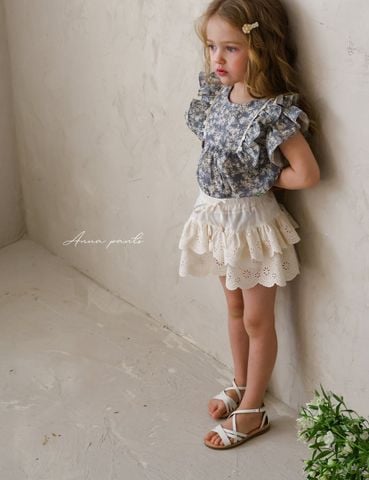 FL  - SUM0326 Quần Anna giả váy thêu ren hoa
