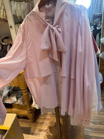 Mom - Áo Blouse buộc nơ cổ