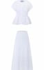 ME - SUM0226 - MOM Set ren hoa gồm áo gấu peplum & chân váy dáng dài