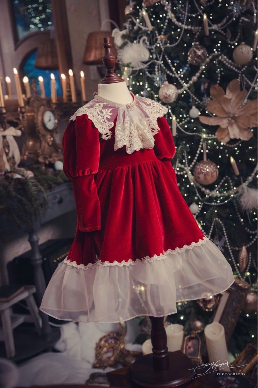 EC - Váy Lilibeth nhung chân organza