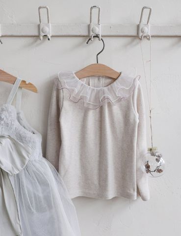 FL - Áo Evelyn cổ bèo organza