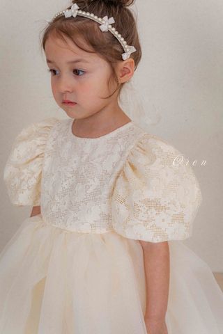 HBB - SUM0226 - Váy Lia ngực ren hoa phủ organza bồng mềm