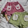 NN - SUM0226 Quần short Flower coop gingham túi hoa