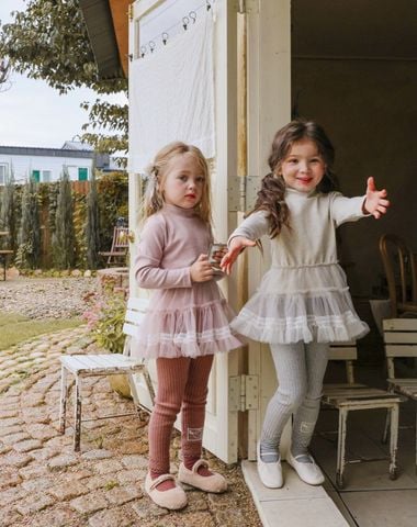 FL - Áo váy Milla mini phủ voan ren tullet