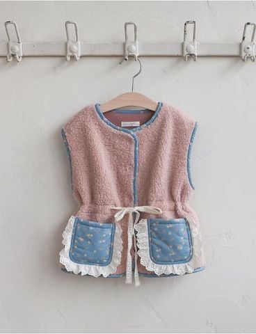 FL  - Áo Gile Gran lông túi hoa nhí