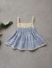 FL - SUM0226 - Áo hai dây Lemon hoa nhí phối gingham