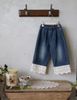 FL - AUT0326  Quần Jeans Dalia gấu ren