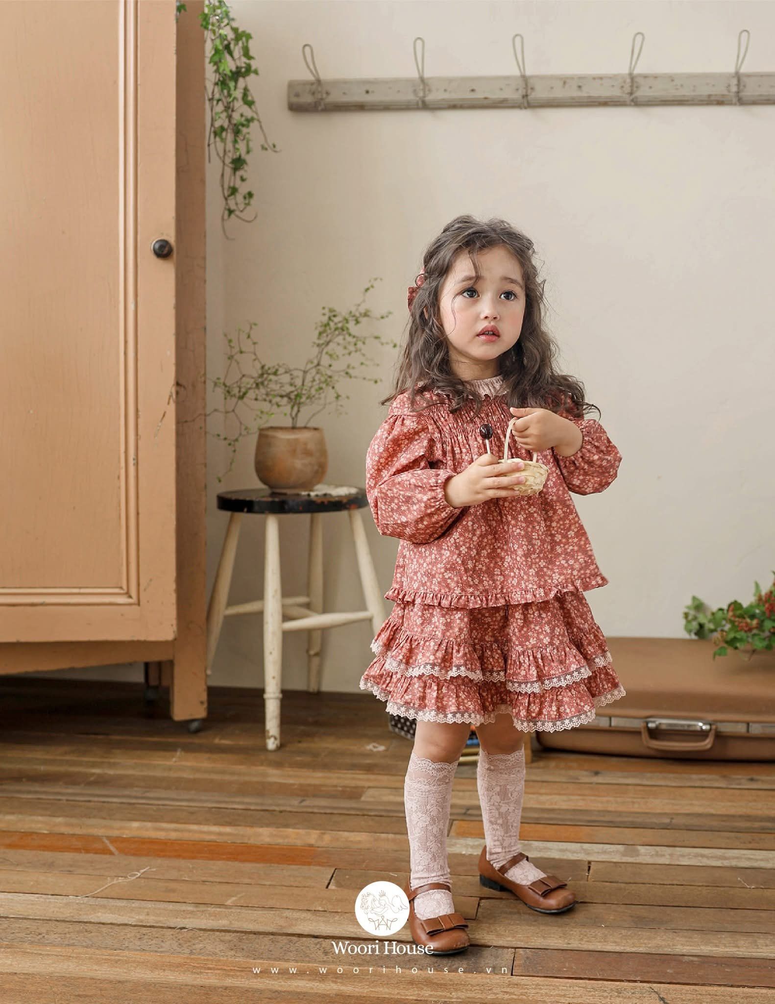 FL - Chân váy Ronnie hoa nhí