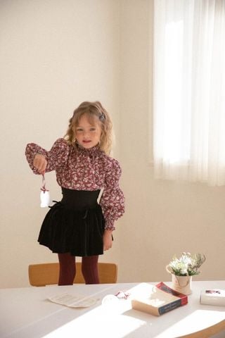 NN - Áo Rose cổ smoke tay bồng