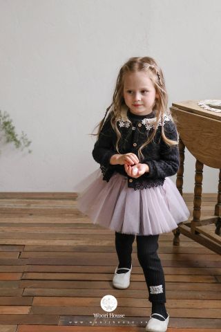 FL - ATU0326 Áo Cardigan Laem cổ ren