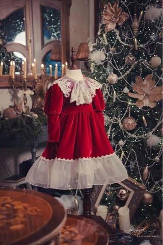 EC - Váy Lilibeth nhung chân organza