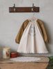 FL - AUT0326 Váy Cherry thun gấu ren tay kẻ