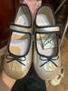 HQ - HZ G9 Giày Beige Gold bóng Ribbon