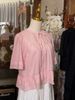 TI - SUM0226 - Áo blouse tơ lụa phối ren tay bồng
