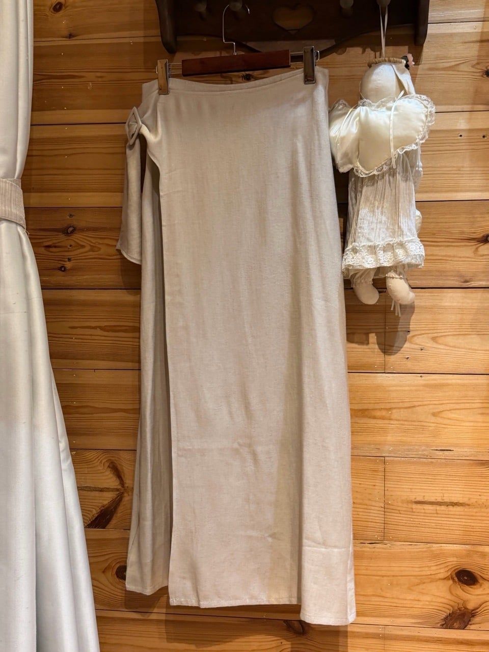 ME -SUM0226 Chân váy linen dáng dài phối vạt chéo