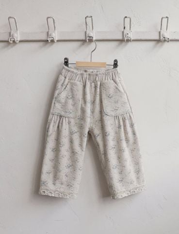 FL -  Quần nhung Myboo hoa nhí