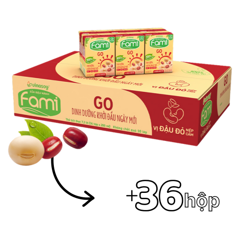 Sữa đậu nành Fami Go đậu đỏ nếp cẩm 200ml,36h – VANTHANHSTORE