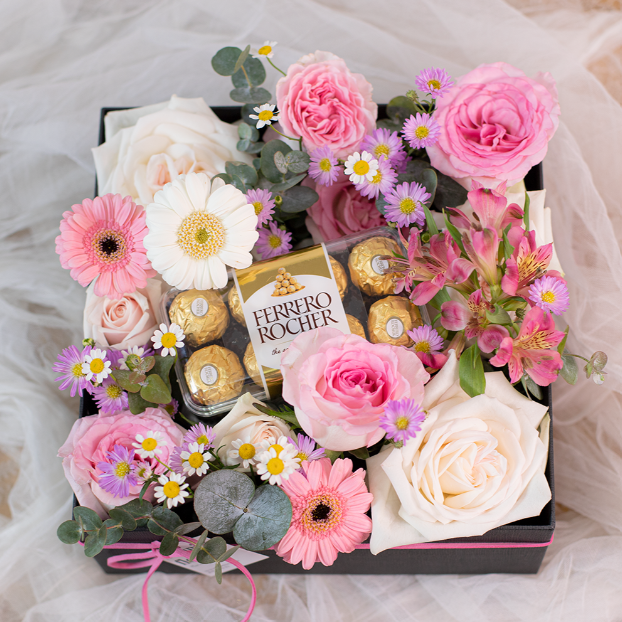  花とチョコレートのコンボボックス 